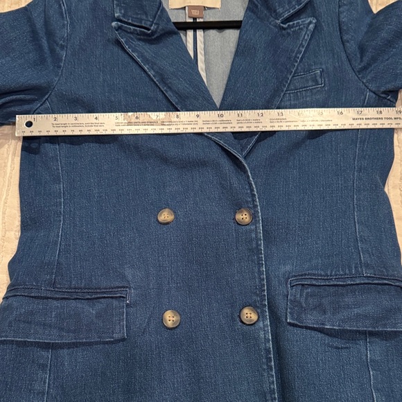NWT Pilcro and the Letterpress by Anthropologie Blue Double-Breasted 
Jacket - S - Picture 13 of 15